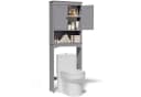 Blishom Badregal über Toilette Grau/Weiß mit Verstellbaren Böden Bild 2