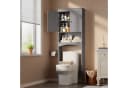 Blishom Badregal über Toilette Grau/Weiß mit Verstellbaren Böden Bild 5