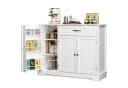 Blishom Sideboard Küchenschrank Weiß Retro mit Stauraum Bild 2