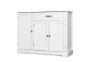 Blishom Sideboard Küchenschrank Weiß Retro mit Stauraum Bild 3