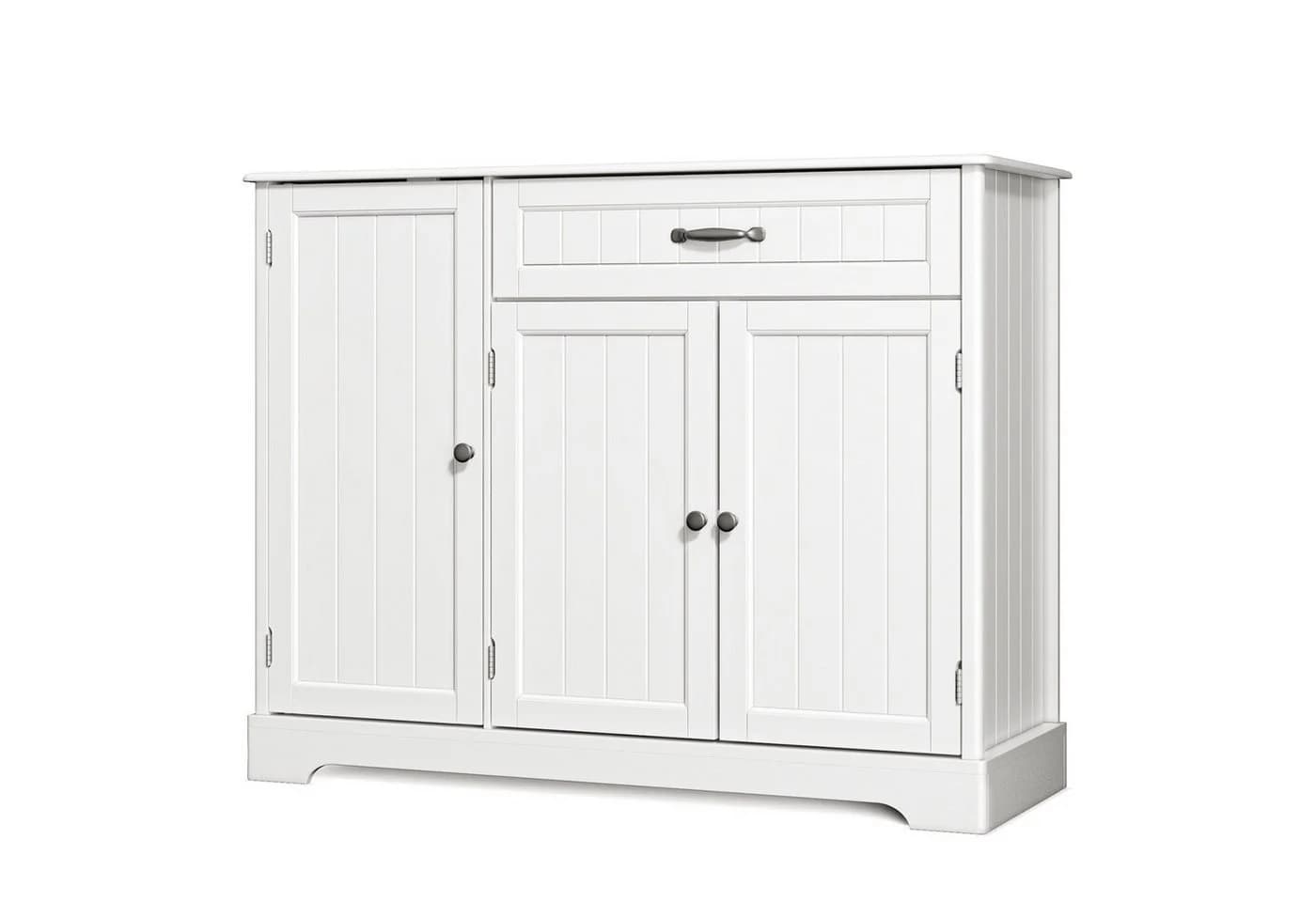 Blishom Sideboard Küchenschrank Weiß Retro mit Stauraum - Bild 3
