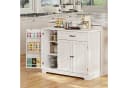 Blishom Sideboard Küchenschrank Weiß Retro mit Stauraum Bild 4