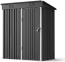 Blishom Gartenhaus Metall 162x95x182 cm Grau Wetterfest Bild 2