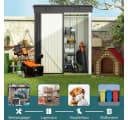 Blishom Gartenhaus Metall 162x95x182 cm Grau Wetterfest Bild 5