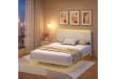 Bealife Polsterbett mit Lichtleiste und gepolstertem Kopfteil Beige Bild 1
