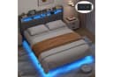 Bealife Polsterbett mit LED-Beleuchtung und Ladestation Grau Bild 3