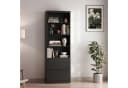 Bealife Bücherregal Hochschrank Schwarz mit 8 Fächern und 4 Schubladen Bild 1
