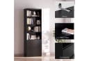 Bealife Bücherregal Hochschrank Schwarz mit 8 Fächern und 4 Schubladen Bild 4