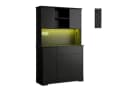 Bealife Küchenbuffet Schwarz mit LED-Licht & Steckdose Bild 3