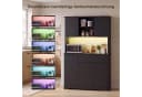 Bealife Küchenbuffet Schwarz mit LED-Licht & Steckdose Bild 5