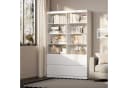 Bealife Bücherregal Hochschrank Weiß mit 8 Fächern und 4 Schubladen Bild 2