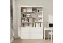 Bealife Bücherregal Hochschrank Weiß mit 8 Fächern und 4 Schubladen Bild 3