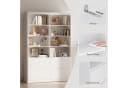 Bealife Bücherregal Hochschrank Weiß mit 8 Fächern und 4 Schubladen Bild 4