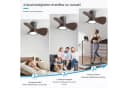 ATEROLL Deckenventilator mit LED-Beleuchtung 3CCT dimmbar Walnuss Bild 1