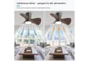 ATEROLL Deckenventilator mit LED-Beleuchtung 3CCT dimmbar Walnuss Bild 4