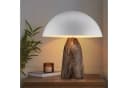 STANBOW Nachttischlampe Pilz-Tischlampe Metall Dunkelbraun Grau-Weiß Modern E14 Bild 2