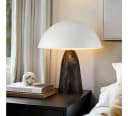 STANBOW Nachttischlampe Pilz-Tischlampe Metall Dunkelbraun Grau-Weiß Modern E14 Bild 3
