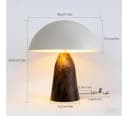 STANBOW Nachttischlampe Pilz-Tischlampe Metall Dunkelbraun Grau-Weiß Modern E14 Bild 5