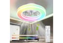 ATEROLL Deckenventilator 6 Geschwindigkeiten, 3CCT+RGB, Deckenleuchte, Leise Ventilator, Lampenlüfter mit Speicherfunktion und Timing-Funktion Für Zimmer Bild 2