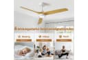 ATEROLL Deckenventilator mit Licht, 132 cm, 6-Gang, Dimmbar, Fernbedienung Bild 3