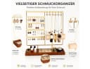 Toomoke Schmuckständer Gold Metallrahmen mit Samt-Ringablage Bild 3