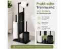 Toomoke Toilettenpapierhalter 3-in-1 WC-Garnitur Schwarz Edelstahl Bild 5
