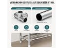 Toomoke Stoffkleiderschrank Grau mit Metallgestell und Reißverschluss Bild 4
