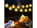 Fyrove LED Solarleuchte Kugel-Lichterkette 12m 100 LEDs Warmweiß Bild 2