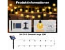 Fyrove LED Solarleuchte Kugel-Lichterkette 12m 100 LEDs Warmweiß Bild 3