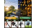 Fyrove LED Solarleuchte Kugel-Lichterkette 12m 100 LEDs Warmweiß Bild 4