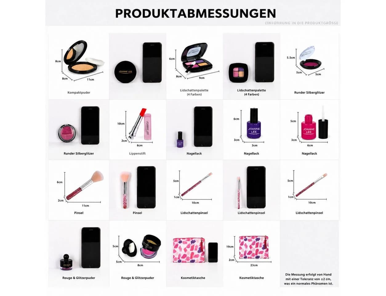 Fyrove Kreativset Kosmetikspielzeug 12-teilig mit Stofftasche - Bild 5