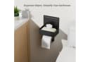Toomoke Toilettenpapierhalter mit Feuchttücherbox Schwarz Edelstahl Bild 1