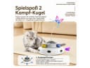 Toomoke 3-in-1 Katzenspielzeug mit Schmetterling, Federn & Kugelbahn Bild 3