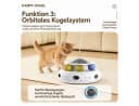 Toomoke 3-in-1 Katzenspielzeug mit Schmetterling, Federn & Kugelbahn Bild 4