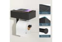 ibettertec Toilettenpapierhalter Edelstahl mattschwarz mit Feuchttücherbox Bild 3