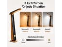 Fyrove LED Schreibtischlampe Schwarz/Braun mit Akku Bild 1