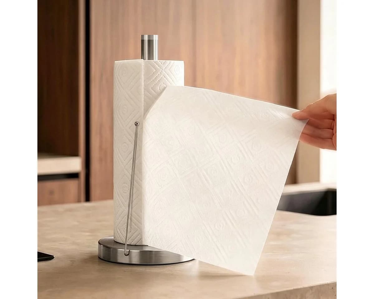 Toomoke Küchenrollenhalter Edelstahl Freistehend Silber