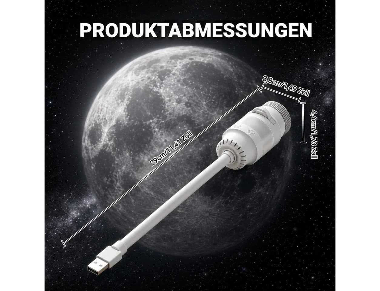 Toomoke LED Nachtlicht 2-in-1 Sternenhimmel mit 24 Motiven USB Projektionslampe - Bild 5