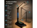 Fyrove LED Schreibtischlampe Schwarz Dimmbar mit Kabellosem Laden Bild 3
