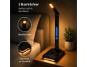 Fyrove LED Schreibtischlampe Schwarz Dimmbar mit Kabellosem Laden Bild 5