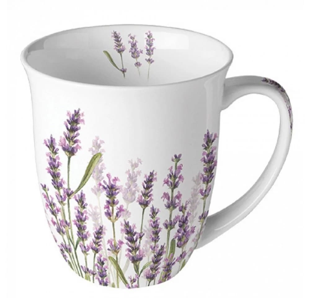 Ambiente Porzellanbecher Bunt mit Blumen- und Vogelmotiven