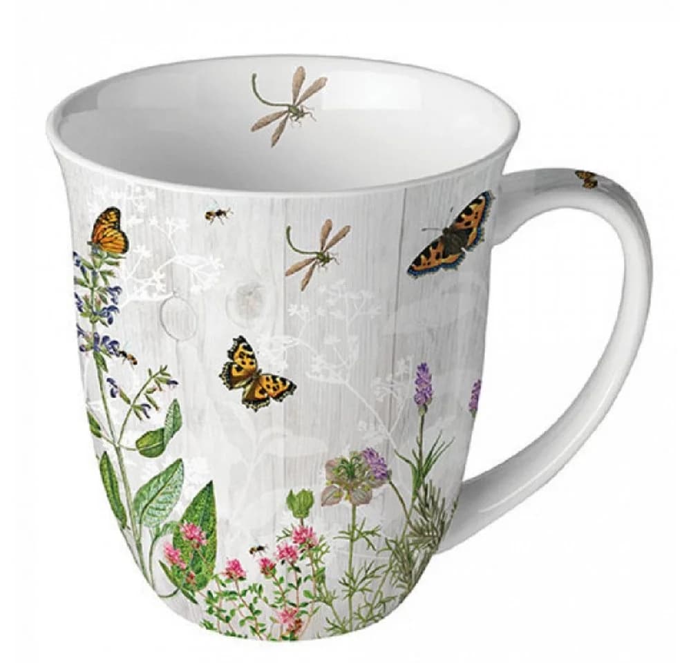 Ambiente Luxury Paper Products Becher Porzellan Schmetterling 0,4 L
