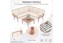 JOIVI Gartenlounge-Set 4-tlg. Creme Beige Rattan Bild 3