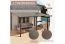 JOIVI Pergola 3x4m Terrassenüberdachung Carport mit Sonnendach Bild 3