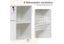 JOIVI Aktenschrank mit Rädern, 3 Schubladen, 2 offene Ablagen, Weiß Bild 4