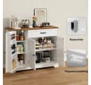 Bealife Sideboard Küchenschrank mit Arbeitsplatten, Weiß Bild 5