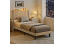 Bealife Polsterbett Einzelbett Bettgestell mit Kopfteil LED-Licht Bild 3
