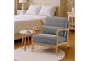 Bealife Relaxsessel mit Armlehne und Kissen Beige/Grau Massivholz Bild 4