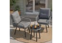 Bealife Balkonset Gartenlounge-Set 3-tlg. Grau Bild 1