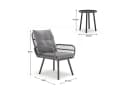 Bealife Balkonset Gartenlounge-Set 3-tlg. Grau Bild 5